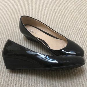 Women’s Black Patent Wedges